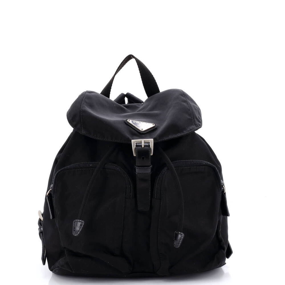 Prada Small Double Front Pocket Backpack Tessuto - image 1